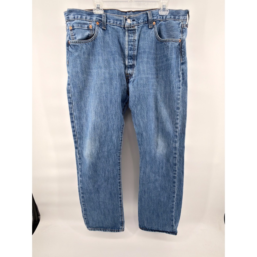Levi's 501 Original Fit Jeans Men's 40x32 Blue Medium Wash Straight Leg Denim